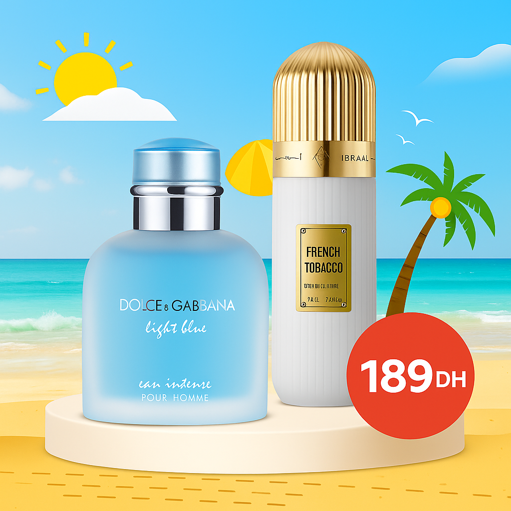 10 ml french tobacco + 10 ml D&G light blue intense