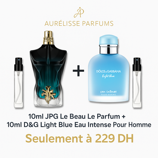 pack Homme 10ML D&G Light Blue + 10ML Le Beau Le parfum