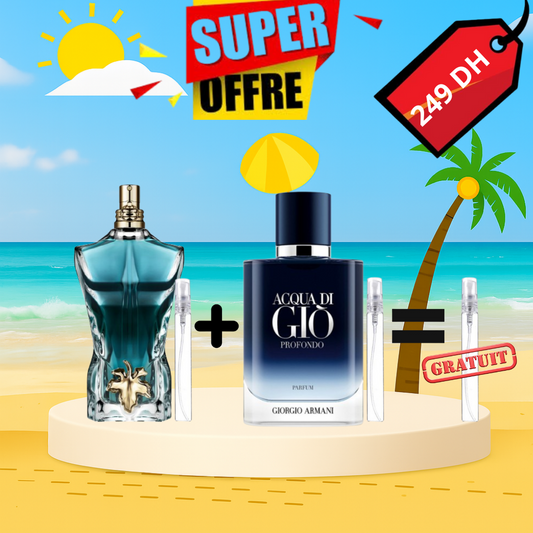 pack acqua di gio profondo +le beau edt + gratuit