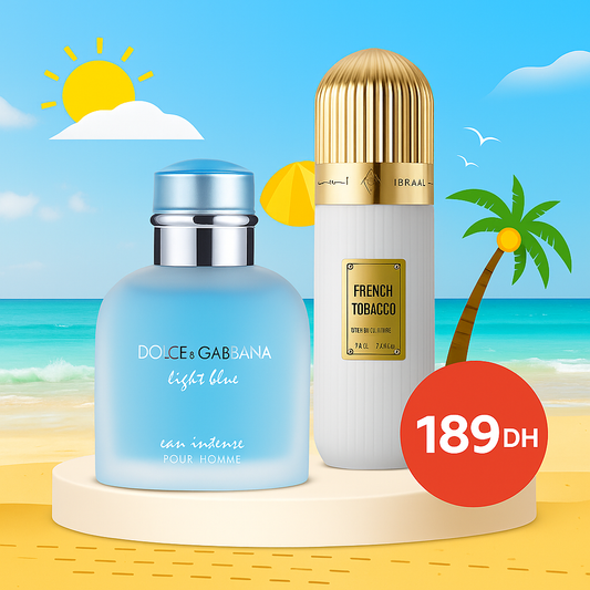 10 ml french tobacco + 10 ml D&G light blue intense